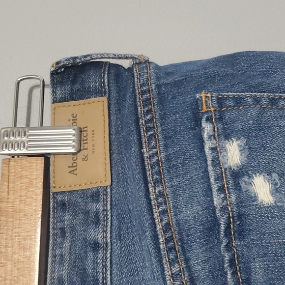 Abercrombie & Fitch jeans women's size 2 blue ripped destroyed holes Grunge - Picture 11 of 15